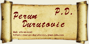 Perun Durutović vizit kartica